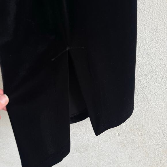 Vtg Tuxedo Dress Black Velvet Satin Lapels 90s Cocktail Evening Gown Womens 6 - Picture 5 of 10